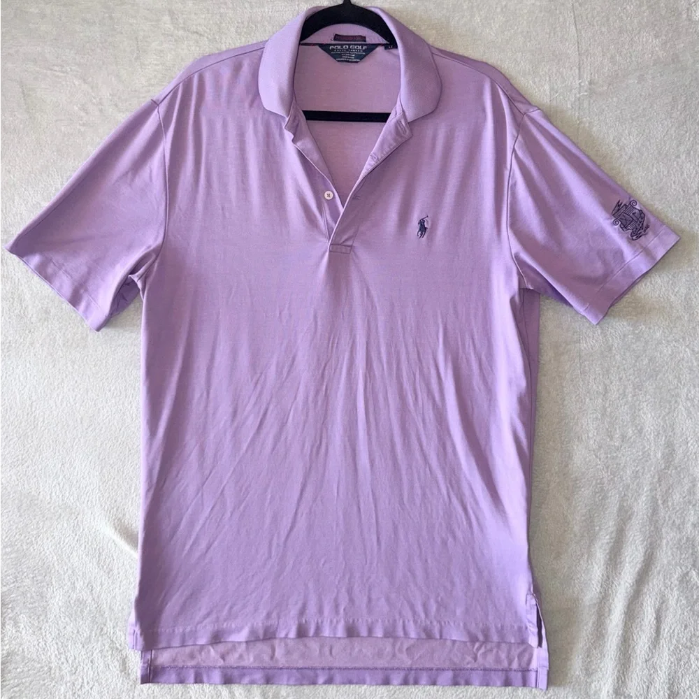 Polo Golf Ralph Lauren Polo Shirt Men’s Medium‎ Purple Golf Club Embroidered EUC